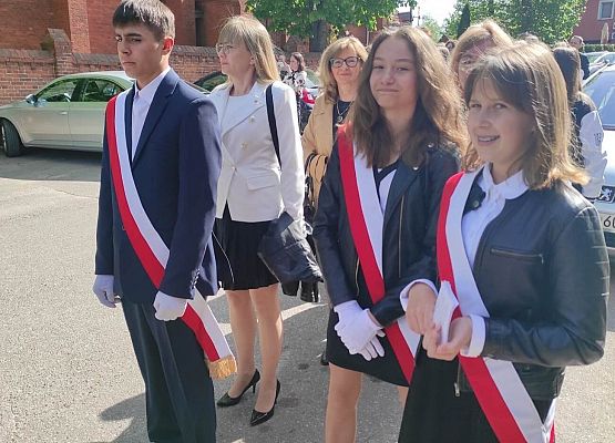 delegacja Zespołu Szkół im. Jana Pawła II w Łebieniu