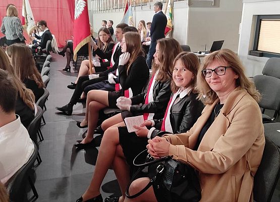 delegacja Zespołu Szkół im. Jana Pawła II w Łebieniu