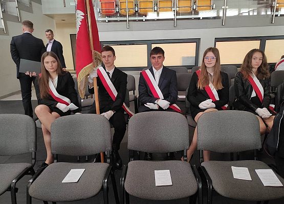 delegacja Zespołu Szkół im. Jana Pawła II w Łebieniu