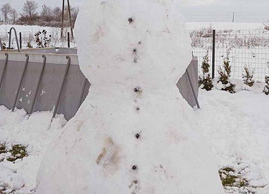 śnieżna praca ucznia