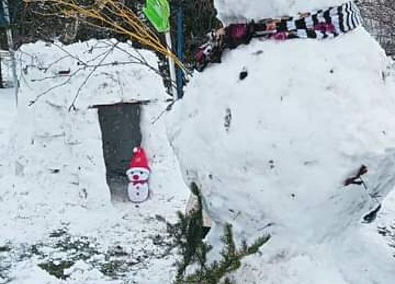 śnieżna praca ucznia