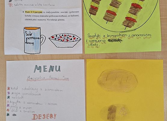 wykonane menu uczty Wierzynka