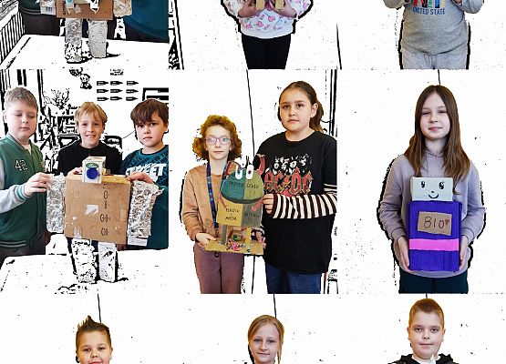 uczniowie prezentują swoje wynalazki