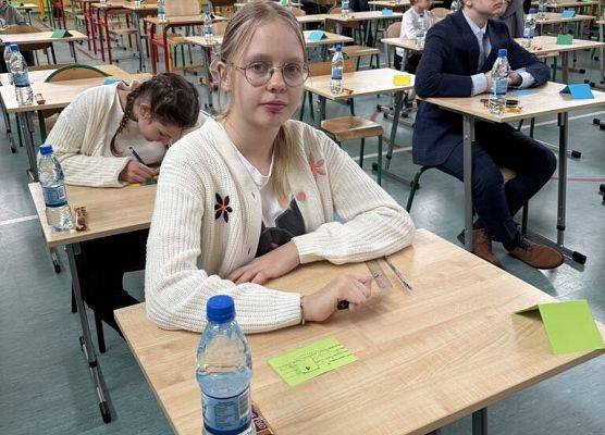 reprezentantka szkoły w czasie konkursu