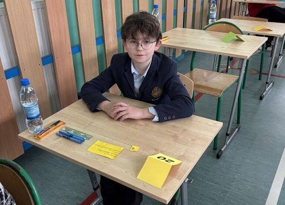 reprezentant szkoły w czasie konkursu