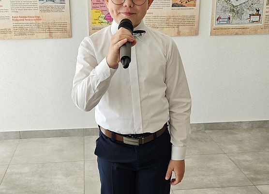 uczeń podczas konkursu