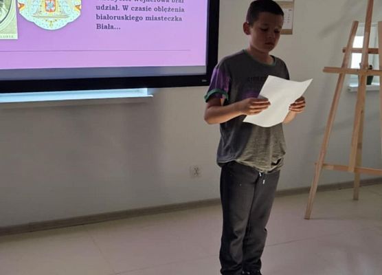 uczeń w trakcie warsztatów