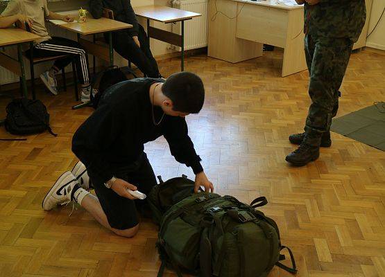 uczniowie biorą udział w  szkoleniu