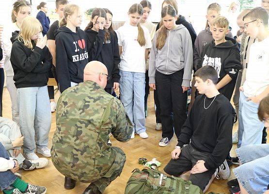 uczniowie biorą udział w  szkoleniu