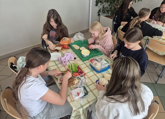 dziewczęta wykonują zadanie