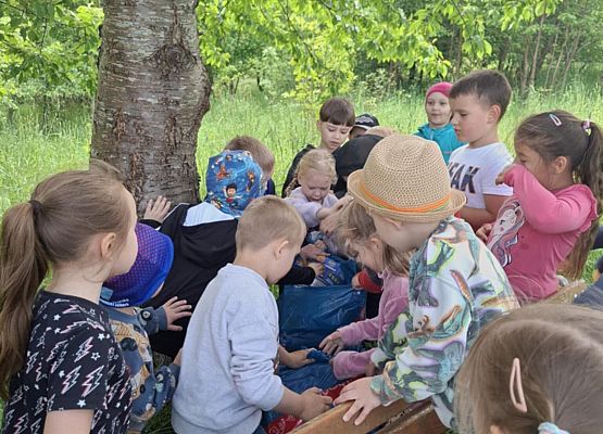 dzieci szukają skarbu