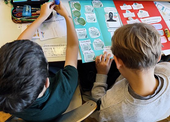 uczniowie wykonują pracę