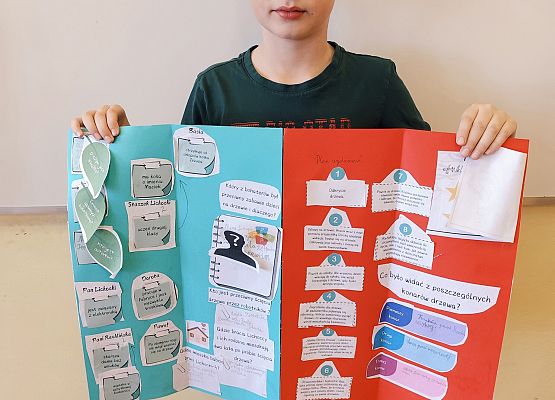 uczeń prezentuje pracę