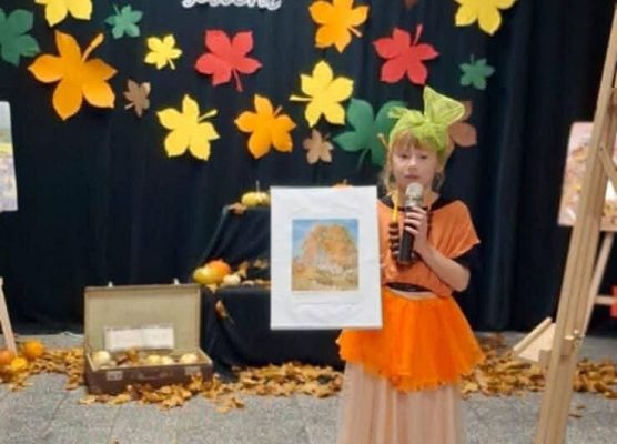 uczennica podczas konkursu