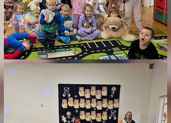 kolaż zdjęć - dzieci podczas zajęć