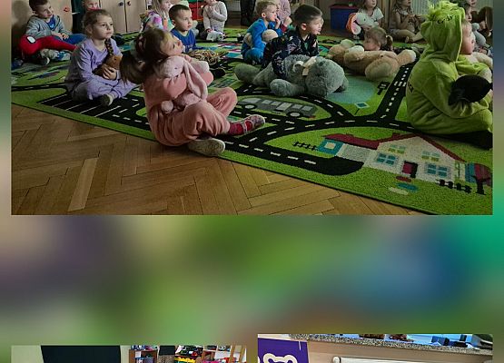 kolaż zdjęć - dzieci podczas zajęć