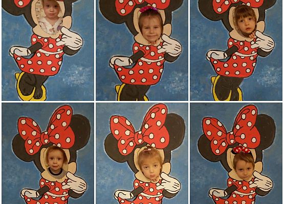 kolaż zdjęć dzieci w fotobudce