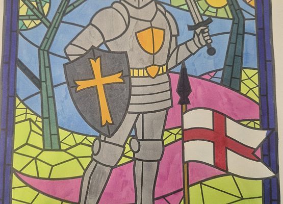 rycerski witraż