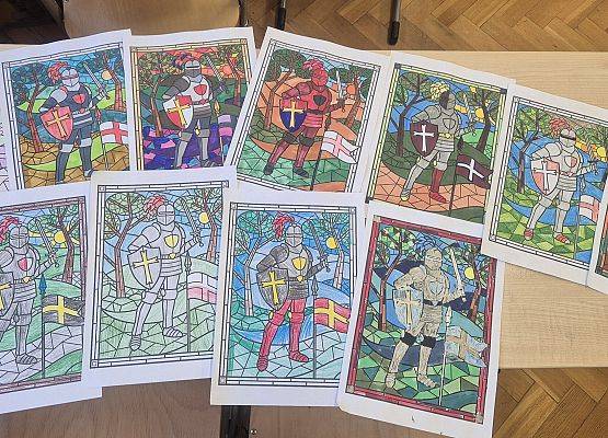 witraże wykonane przez uczniów