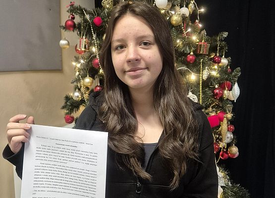 Grafika 2: Sukces naszej uczennicy w IV Wojewódzkim Konkursie Literackim „Niedokończone historie”