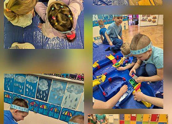 kolaż zdjęć z zajęć przedszkolnych