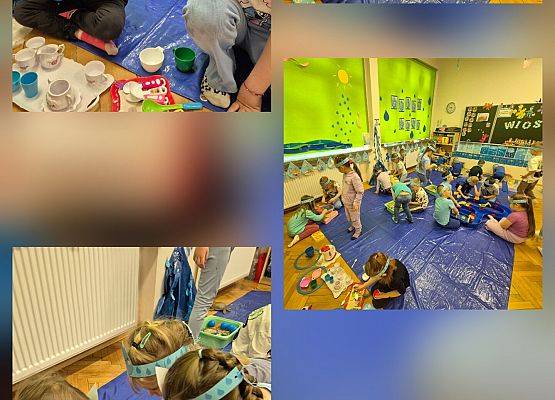 kolaż zdjęć z zajęć przedszkolnych