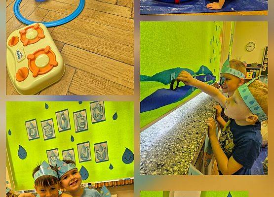 kolaż zdjęć z zajęć przedszkolnych