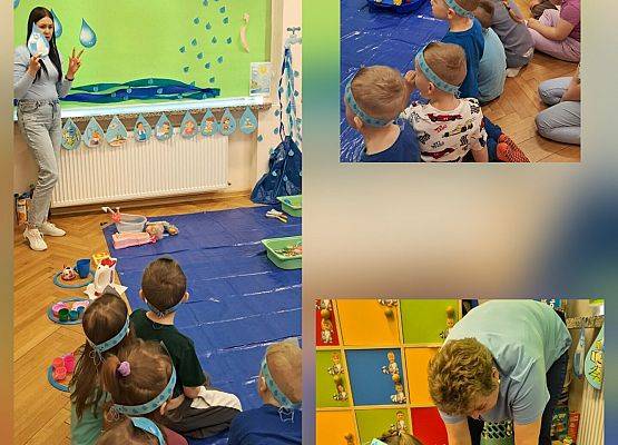 kolaż zdjęć z zajęć przedszkolnych