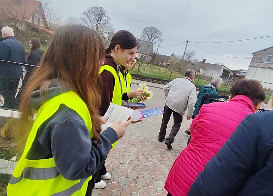 wolontariusze podczas zbiórki na rzecz hospicjum