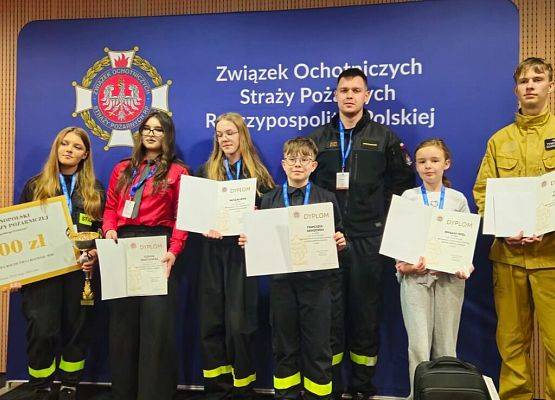 Grafika 2: Sukces ucznia naszej szkoły w Finale Centralnym Ogólnopolskiego Turnieju Wiedzy Pożarniczej