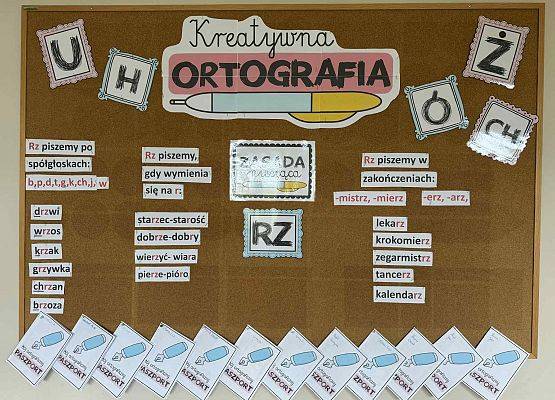 Tablica z napisem kreatywna ortografia