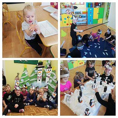 Grafika #4: Dzień Pingwina - Sówki odszukują zagubione pingwiny.