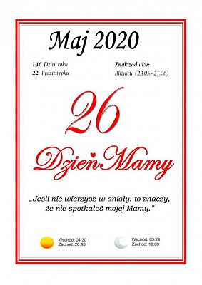 Grafika #0: 26 maja – Dzień Mamy