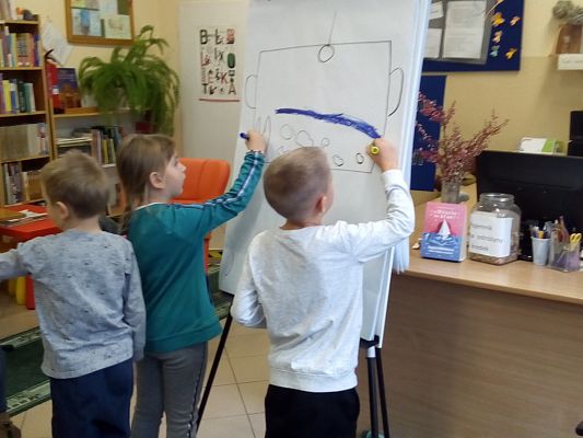 Grafika #2: Spotkanie w bibliotece