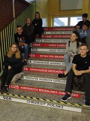 Grafika #2: Realizacja projektu z historii -"Nasza szkoła patriotyzmem stoi ".