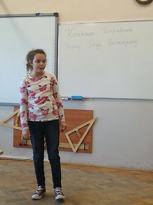 Grafika #8: "Eliminacje do Powiatowego Konkursu Recytatorskiego Polskiej Poezji Patriotycznej "