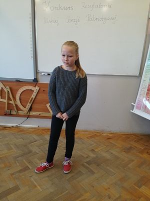 Grafika #9: "Eliminacje do Powiatowego Konkursu Recytatorskiego Polskiej Poezji Patriotycznej "