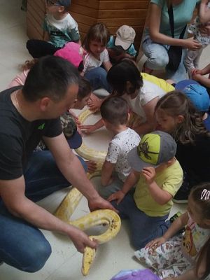 Grafika #22: Przedszkolaki w zoo egzotycznym