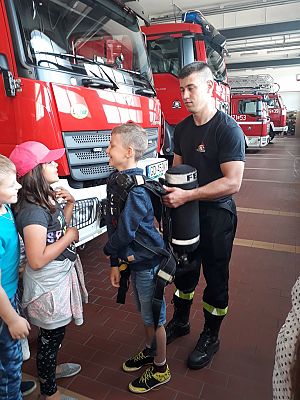 Grafika #4: Wycieczka do Komendy Powiatowej Państwowej Straży Pożarnej w Lęborku