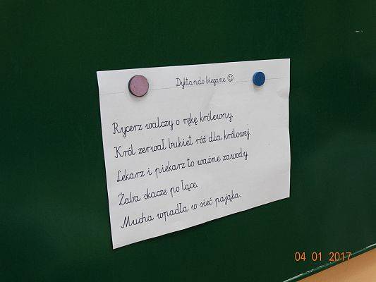 Grafika #9: Dyktando w formie zabawy - IIa