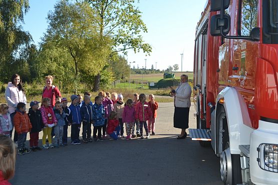 Grafika #4: Spotkanie ze strażakiem w przedszkolu.