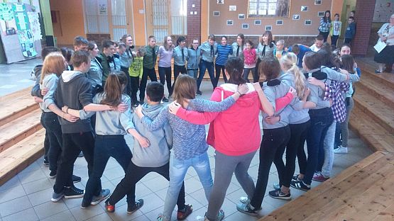 Grafika #9: Harcerze z wizytą w Zespole Szkół w Nowej Wsi Lęborskiej