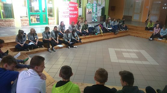 Grafika #5: Harcerze z wizytą w Zespole Szkół w Nowej Wsi Lęborskiej