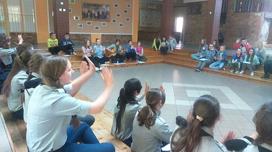 Grafika #4: Harcerze z wizytą w Zespole Szkół w Nowej Wsi Lęborskiej