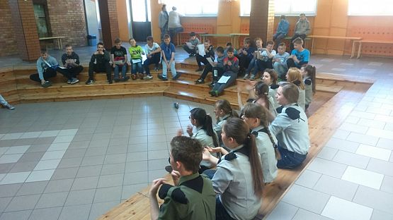 Grafika #3: Harcerze z wizytą w Zespole Szkół w Nowej Wsi Lęborskiej