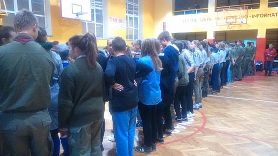 Grafika #7: NASI DZIELNI HARCERZE Z 17 ŁEBIEŃSKIEJ DRUŻYNY BAŻYNOWY BÓR UCZESTNIKAMI JESIENNEJ GRY POLOWEJ 2015