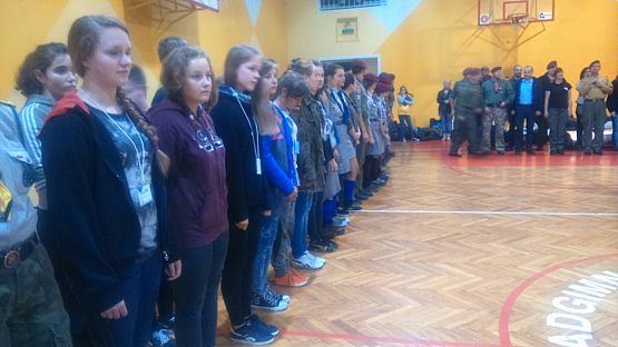 Grafika #8: NASI DZIELNI HARCERZE Z 17 ŁEBIEŃSKIEJ DRUŻYNY BAŻYNOWY BÓR UCZESTNIKAMI JESIENNEJ GRY POLOWEJ 2015