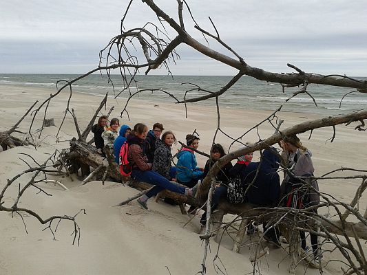 Grafika #1: Wycieczka harcerzy.