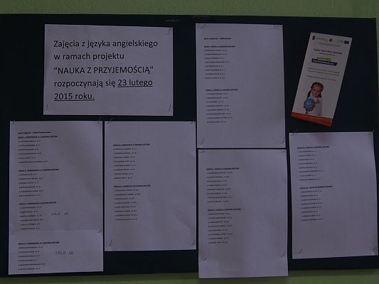 Grafika #11: Pierwsze zajęcia z języka angielskiego w ramach projektu "Nauka z przyjemnością"