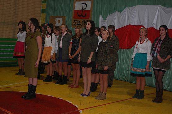 Grafika #1: Młodzież naszej szkoły gościnnie wystąpiła w Zespole Szkół w Garczegorzu i Gminnym Ośrodku Kultury w Nowej Wsi Lęborskiej z programem patriotycznym
